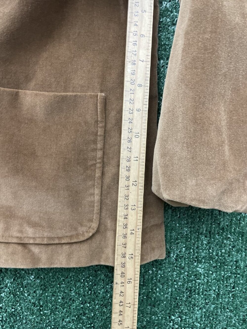 Legends Blazer Jacket Brown Two Button Size 14 Women Pockets Cotton Soft - Picture 9 of 12